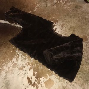 Vintage Crop Faux Mink Pullover